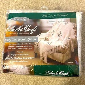 Charles Craft Lady Elizabeth Afghan - Crosstitch, or for machine embroidery